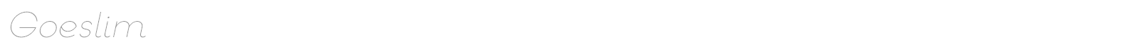 Goeslim font preview